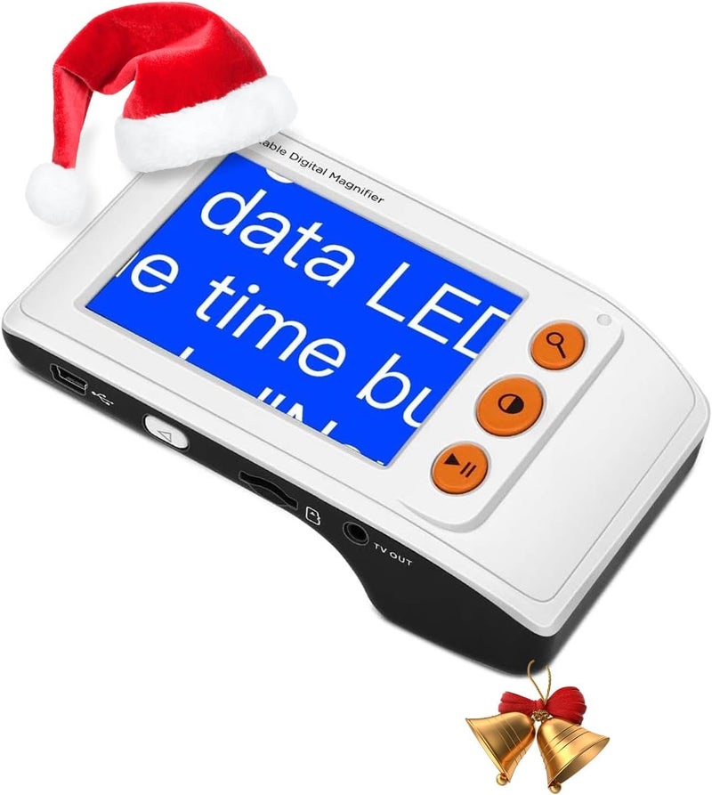 EYOYO مكبر رقمي محمول من إيويو، مكبر فيديو إلكتروني، مساعدات قراءة بشاشة LCD بحجم 3.5 إنش للرؤية المنخفضة، زوم 2x-25x، مقبض قابل للطي - Image 1